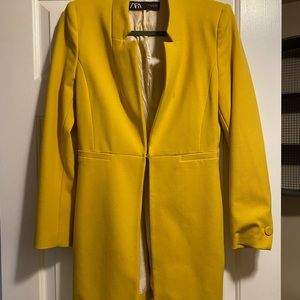 Yellow Zara suit coat